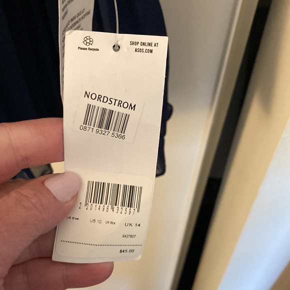 Pleated semi formal ASOS dress. NWT - Picture 5 of 6